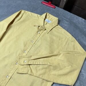 Vintage 70s‎ 80s JCPenney Towncraft Yellow L/S Button Shirt Button Down Collar L